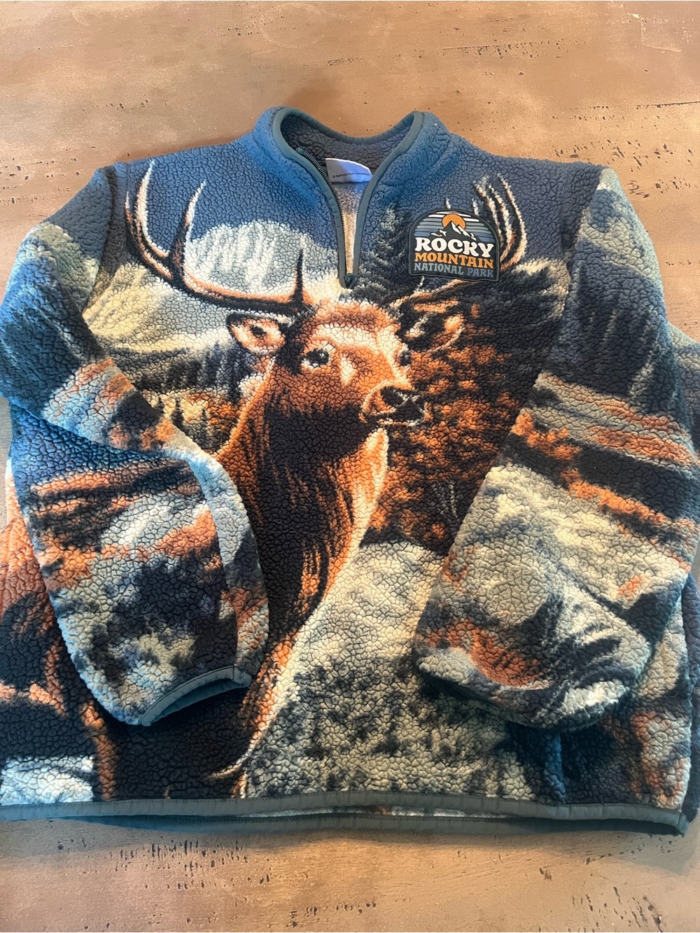 Rocky Mountain Kids' Blue & Brown Sherpa Jacket size 18